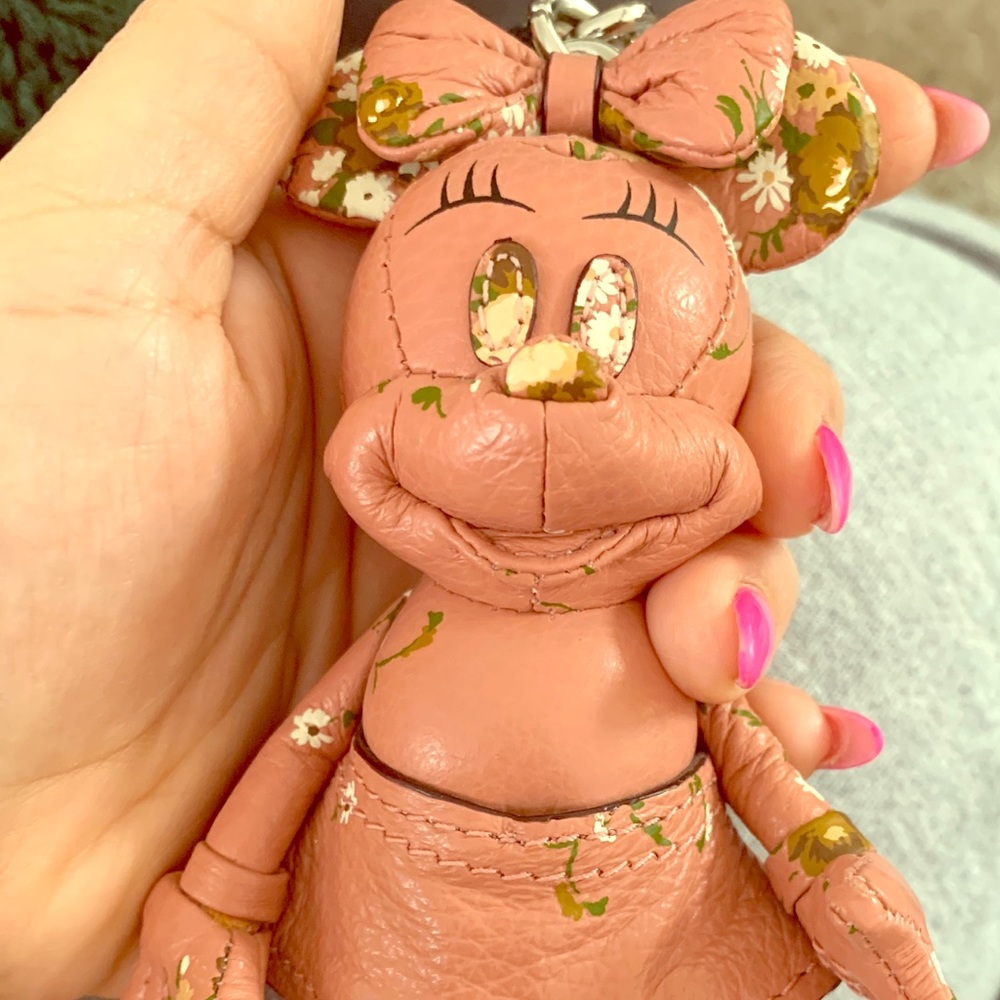 Coach limited pink Minnie Mouse keychains